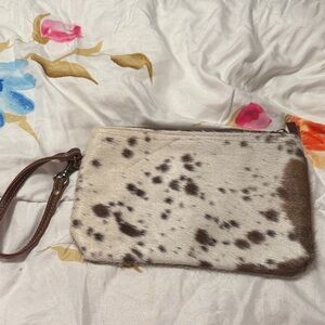 Cowhide Wristlet Clutch